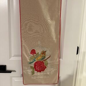 Artistic Accents with Bird in Cage Accent Table Runner Sz. 13 x 72
